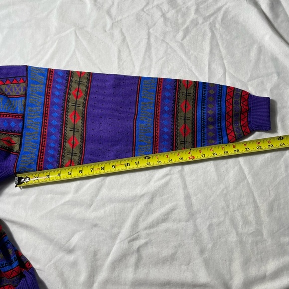 Vintage Meister hagemeister wool acrylic Mulitcolored abstract sweater size XL - Picture 5 of 7